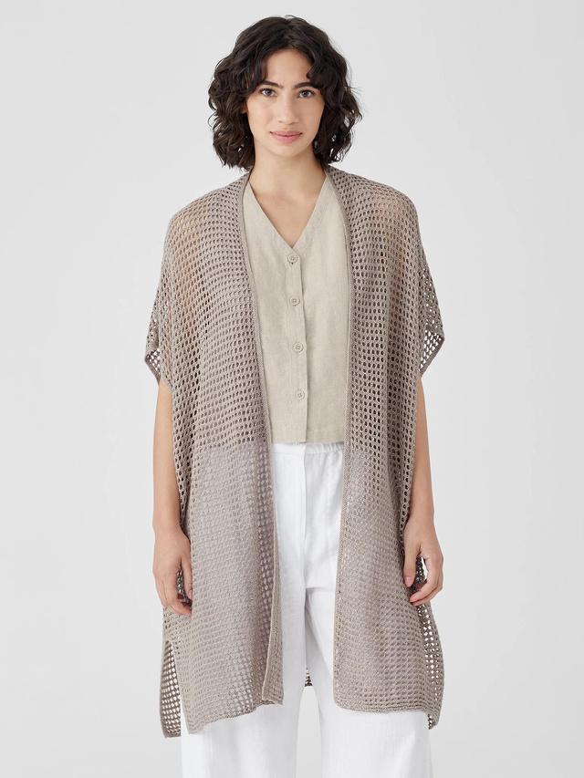 EILEEN FISHER Organic Linen Délavé Long Cardiganfemale Product Image