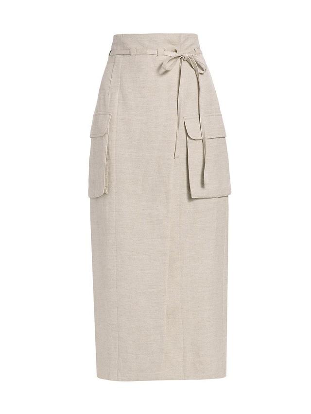 Womens Nara Linen-Blend Pencil Skirt Product Image