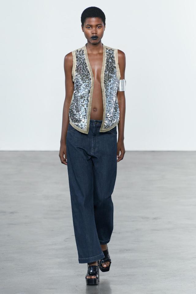 SEQUIN VEST ZW COLLECTION Product Image