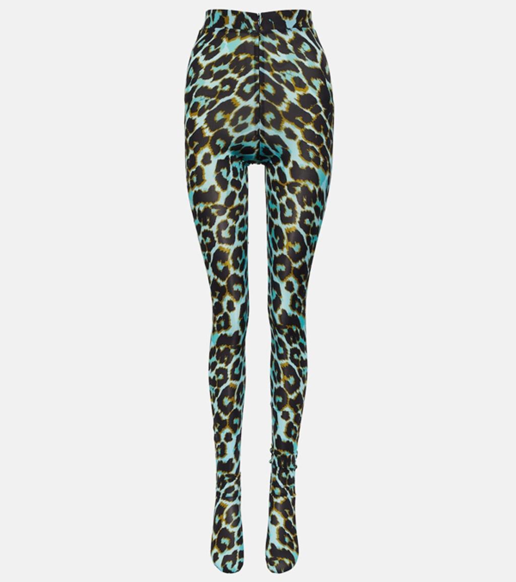 Cadie Leopard-print Tights In Multicoloured product image