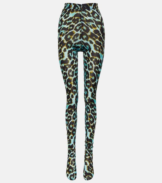 Cadie Leopard-print Tights In Multicoloured Product Image