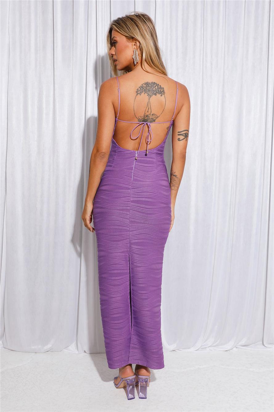 Feel The Attention Maxi Dress Purple Product Image