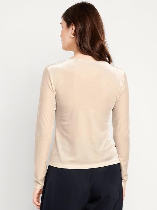 Fitted Velvet Top Product Image