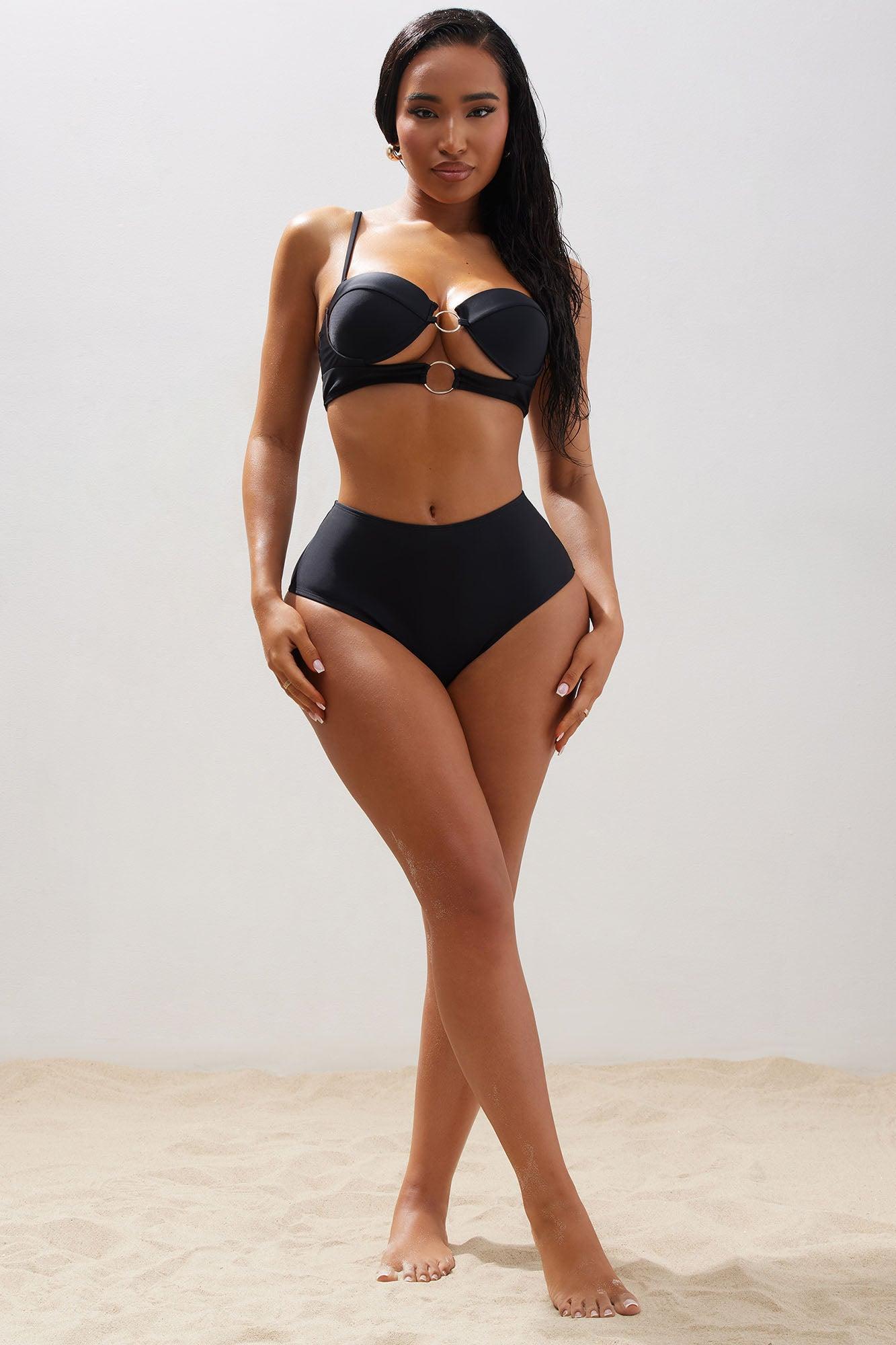 Celestina Underwire 2 Piece Bikini - Black Product Image