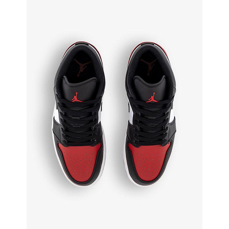 JORDAN Mens  Air  1 Low In White/black/red Product Image