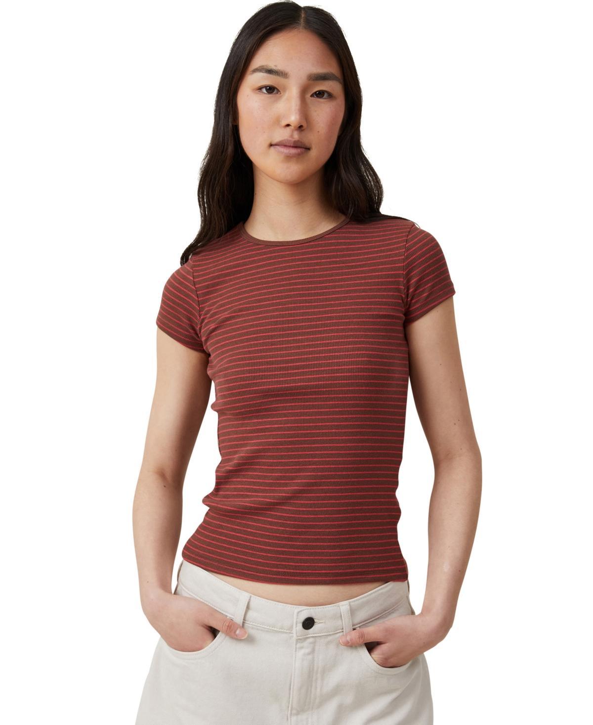 Cotton On Womens The One Rib Crew Short Sleeve T-shirt product image