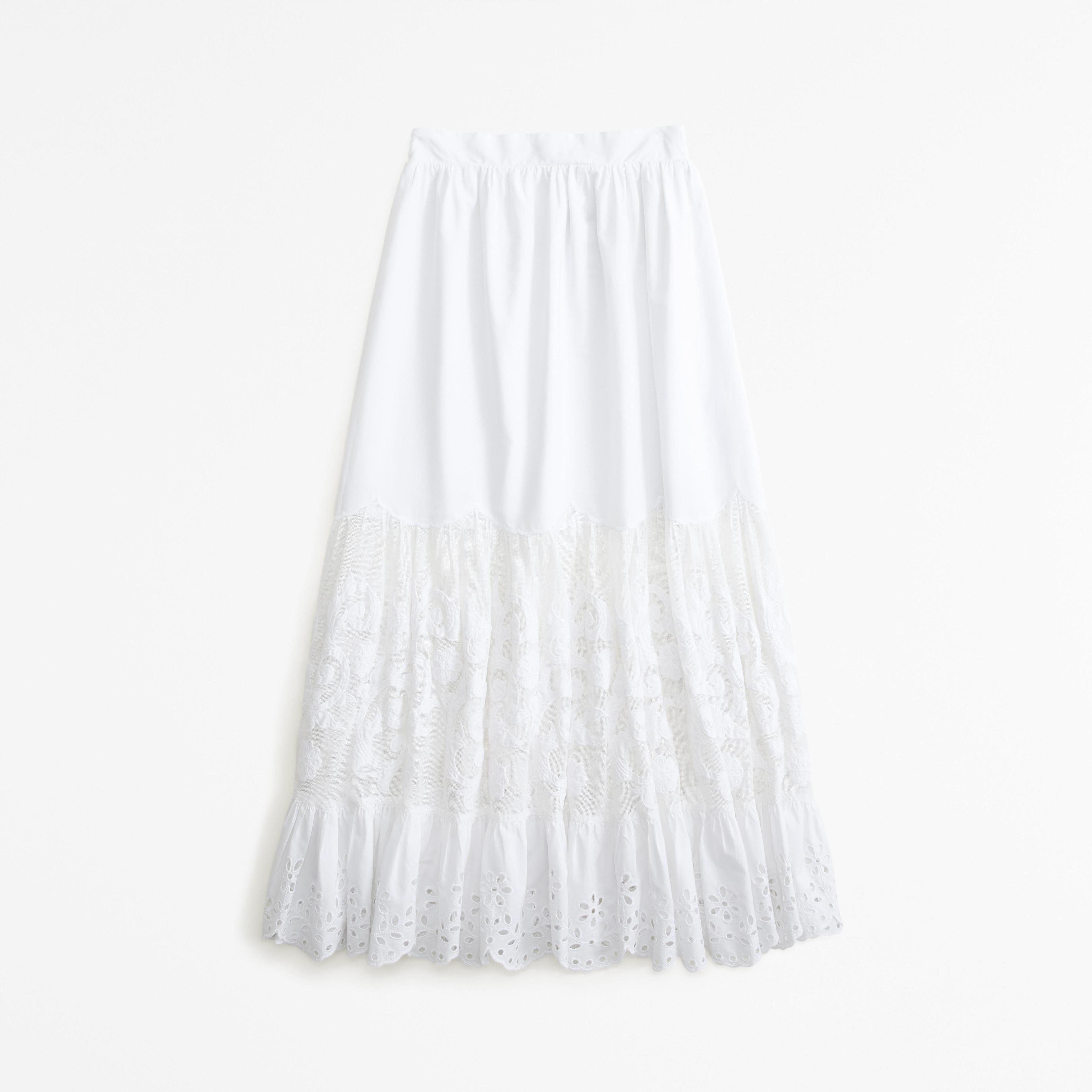 Elevated Embroidered Maxi Skirt Product Image