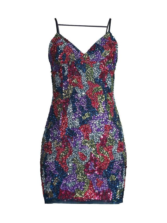 Sleeveless Sequin Bodycon Mini Dress Product Image