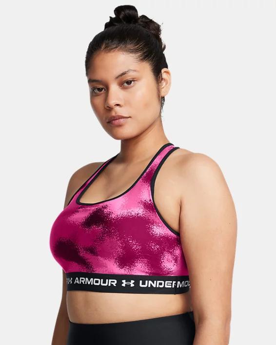 Women's Armour® Mid Crossback Printed Sports Bra Product Image