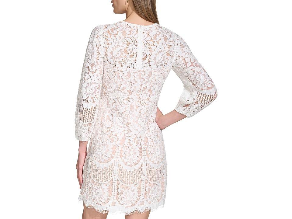 Vince Camuto Raglan Long Sleeve Lace Dress Product Image