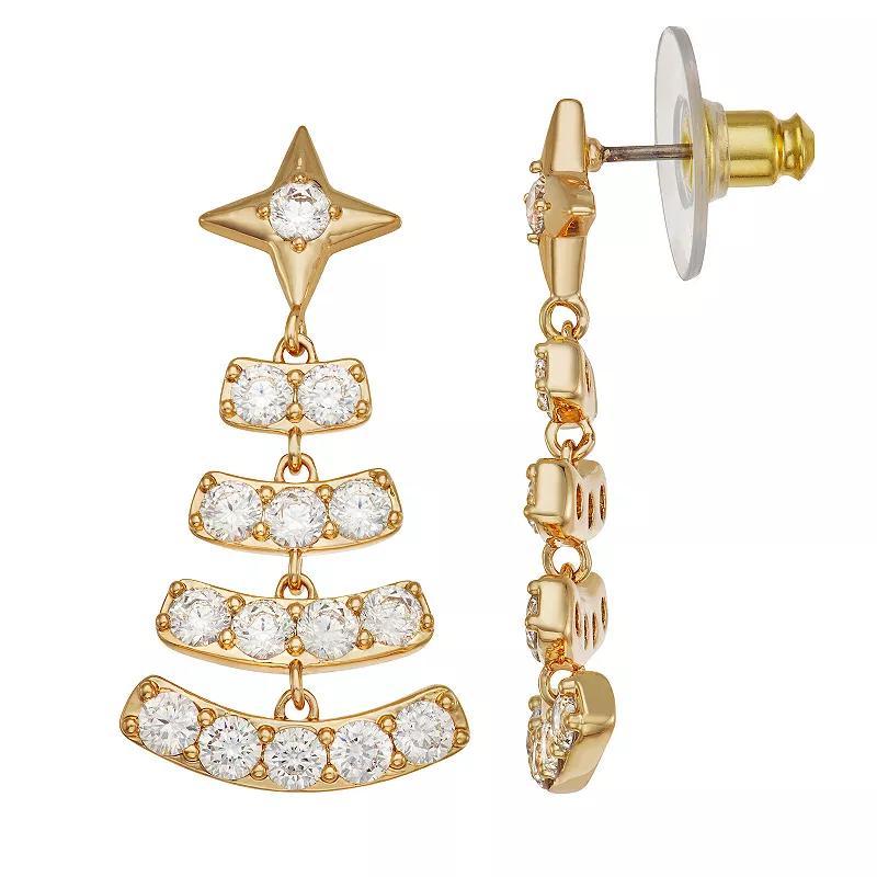 Napier Cubic Zirconia & Crystal Chandelier Earrings, Womens, Clear Product Image