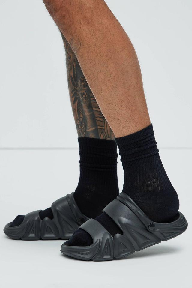 Slip Me On Slides - Black Product Image