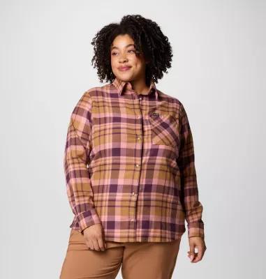 Columbia Womens Calico Basin Flannel Long Sleeve Shirt - Plus Size- Product Image