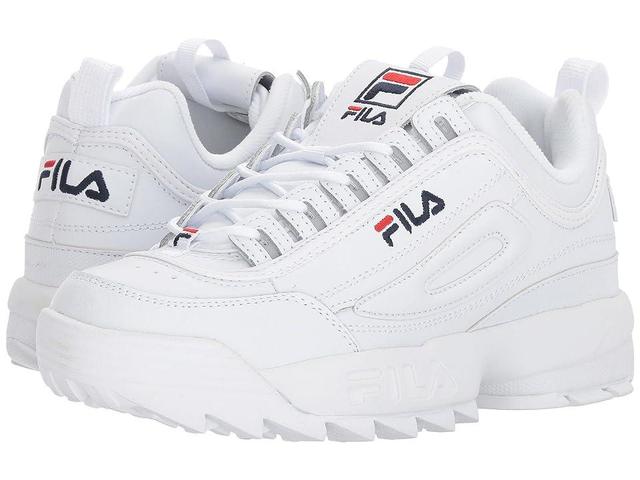 Fila Disruptor II Premium Fashion Sneaker Fila Navy/Fila Red 1) Women's Shoes Product Image