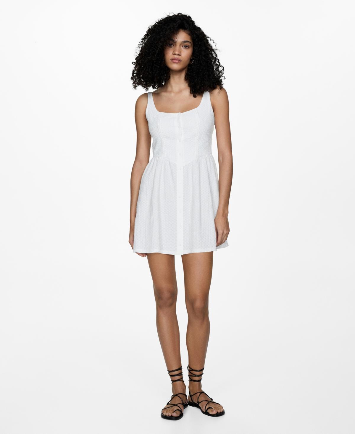 Mango Womens Textured Short Dress Product Image