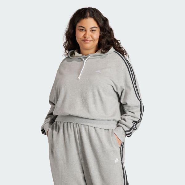 Essentials 3-Stripes Animal Print Relaxed Hoodie (Plus Size) Product Image