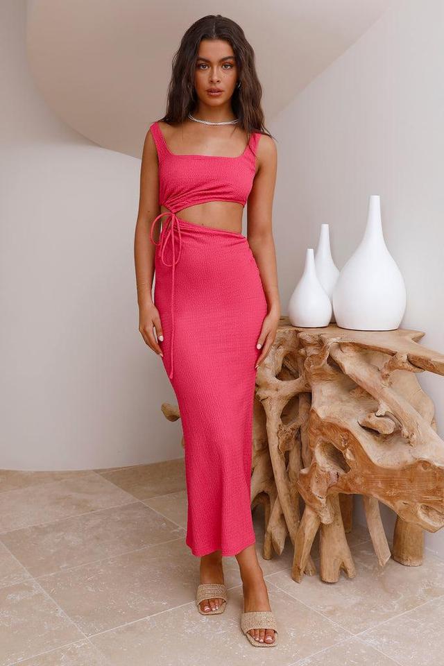 Sunday Smiles Maxi Dress Pink Product Image