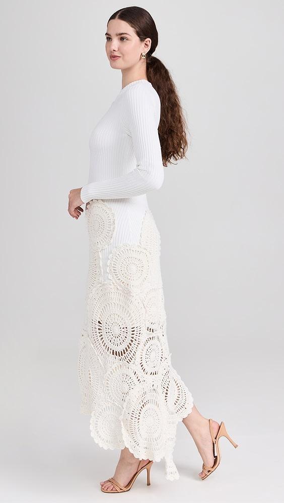 Aje Mosaic Crochet Midi Dress | Shopbop Product Image