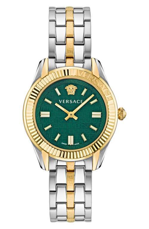 Mens Greca Time Two-Tone Stainless Steel Watch Product Image