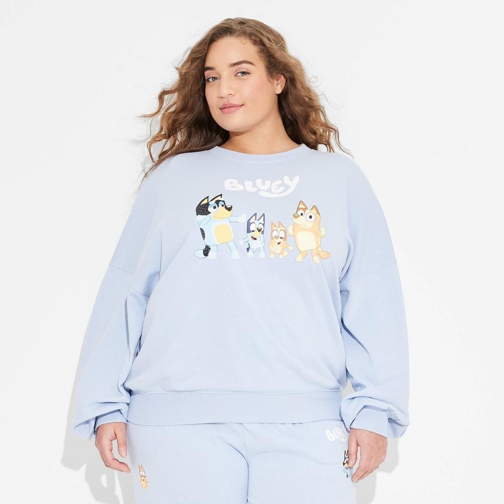 Womens Bluey Graphic Sweatshirt - Blue 2X Product Image