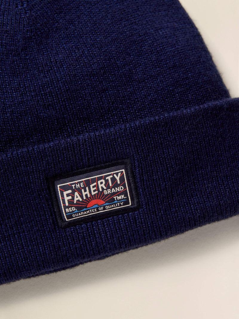 Faherty Logo Beanie - Navy Product Image