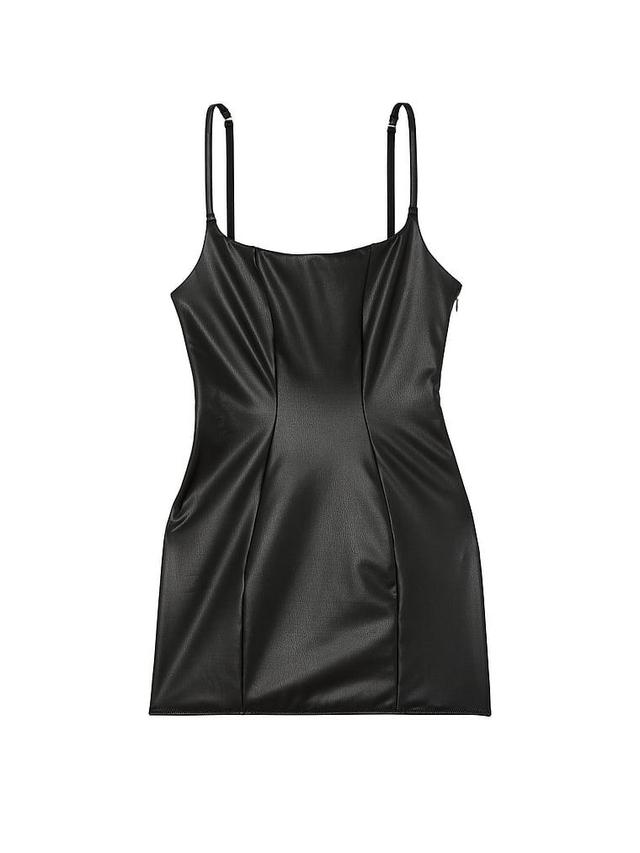 Faux Leather Slip Dress Product Image