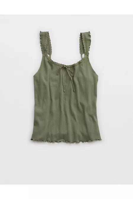 Aerie Off-Duty Pointelle Tank Top Women's Product Image