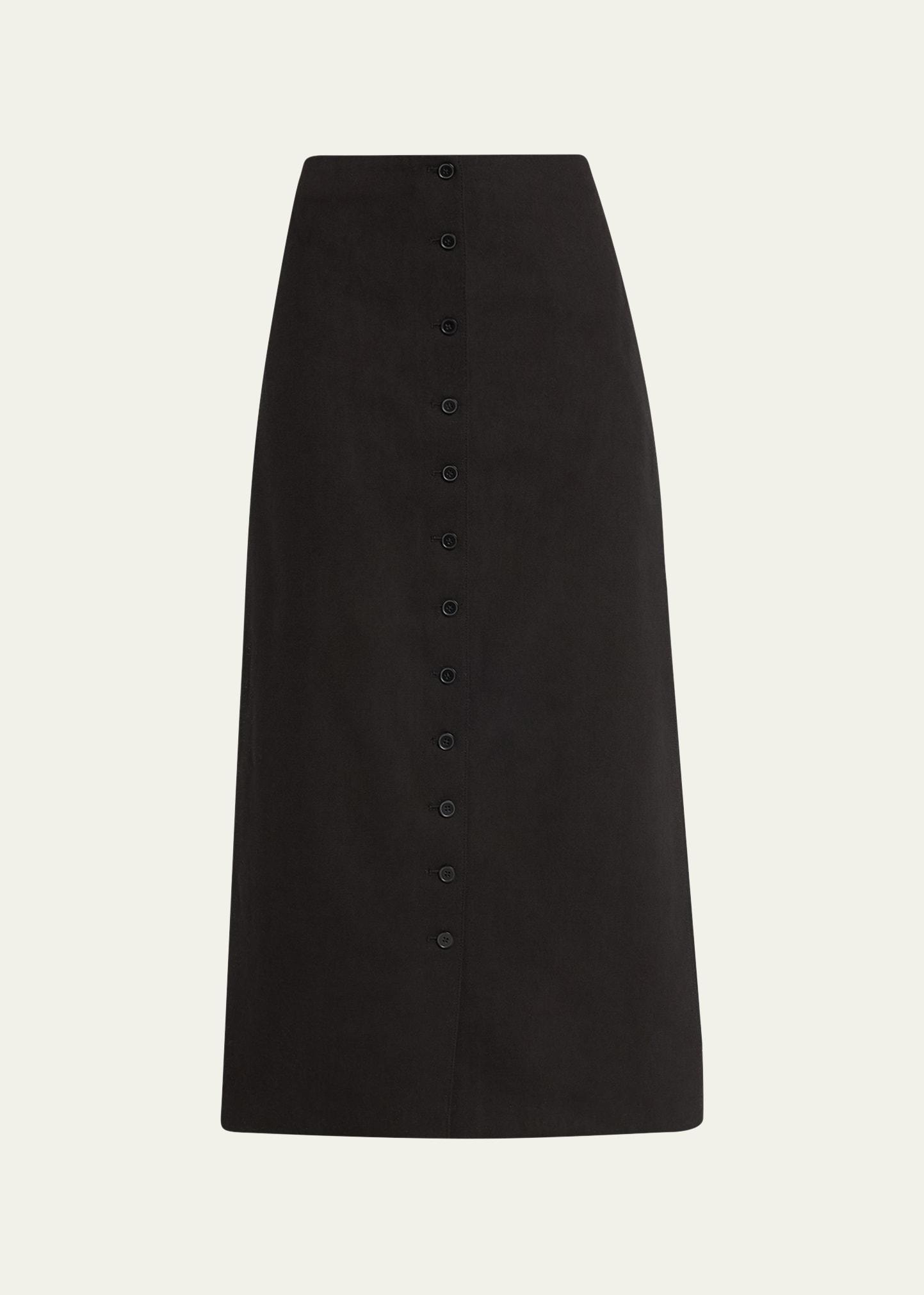 Buttoned Midi Skirt Product Image