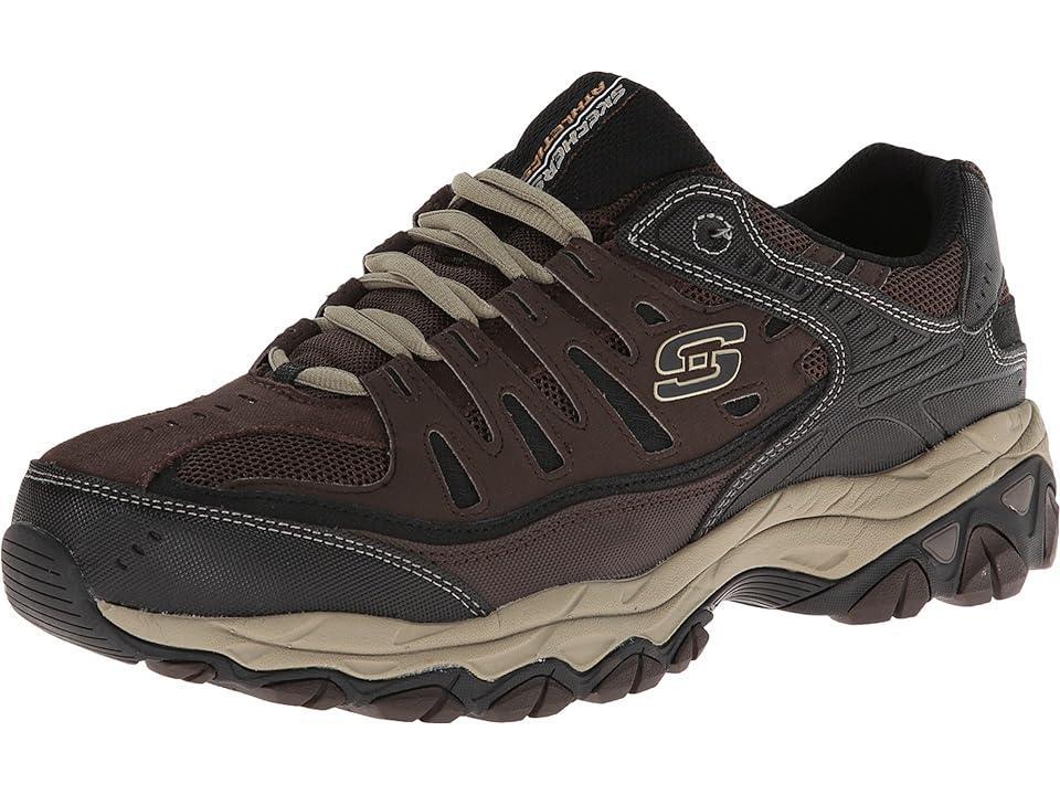 SKECHERS Afterburn M. Fit (Brown/Taupe) Men's Lace up casual Shoes Product Image