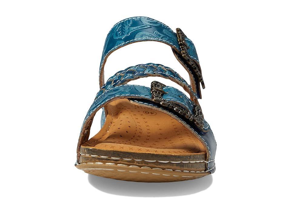 LArtiste by Spring Step Astra Platform Sandal | Womens | Blue | Size EU 37 / US 6.5-7 | Sandals Product Image