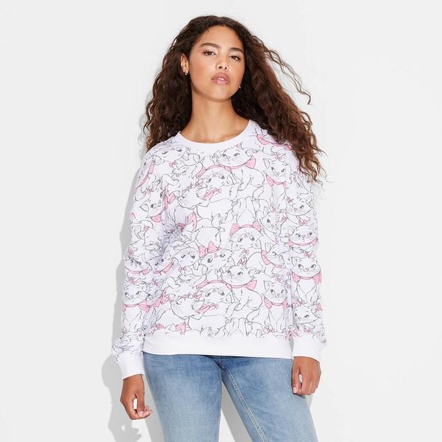 Womens Marie Cozy Graphic Sweatshirt - White Product Image