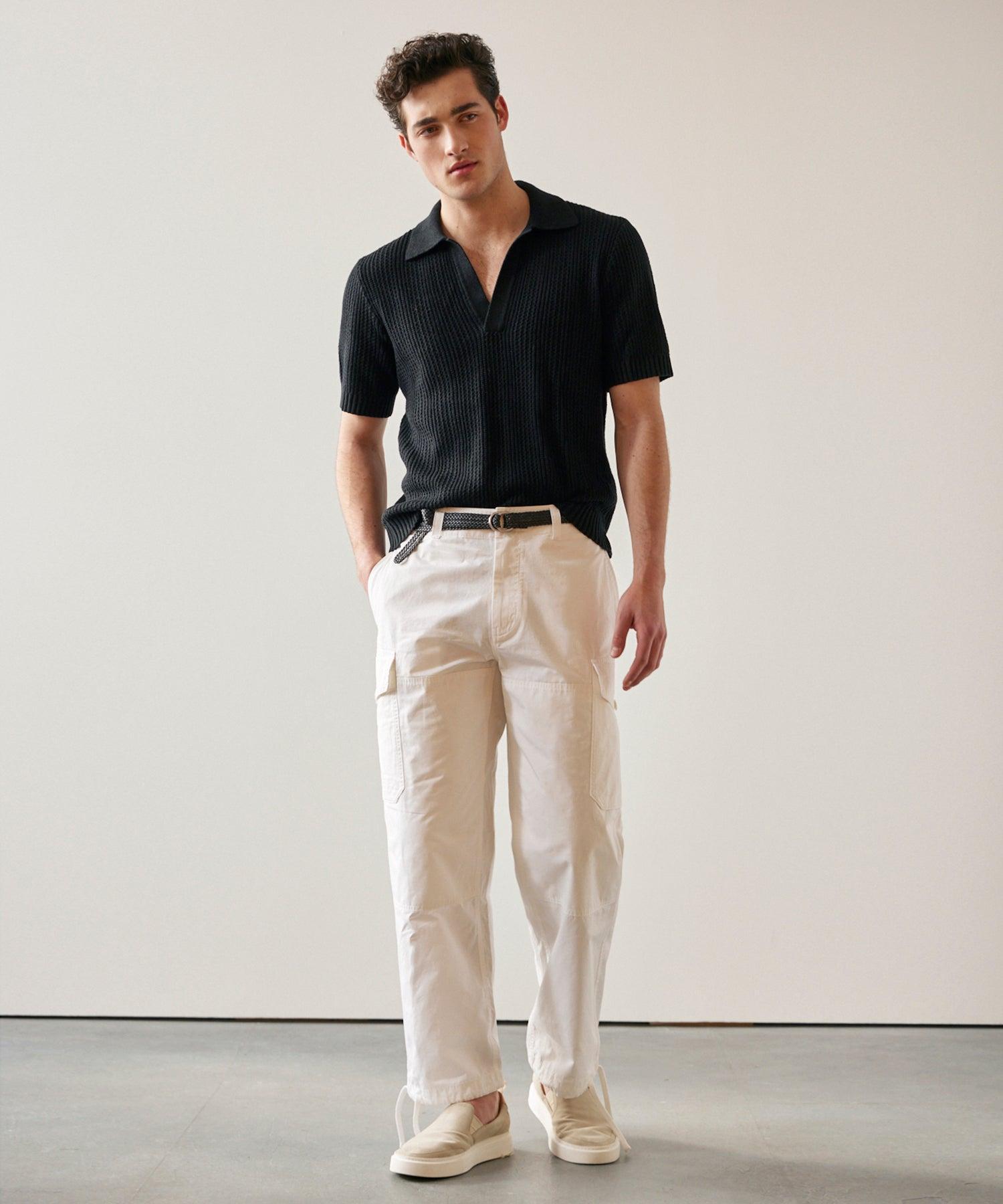 Garment Dyed Cargo Pant in White Product Image