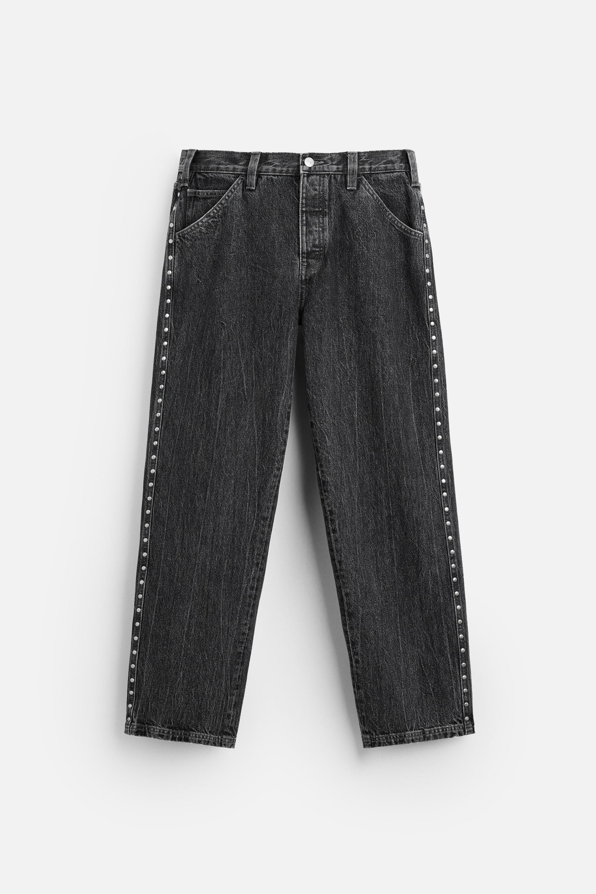 STUDDED SIDE STRIPE JEANS Product Image