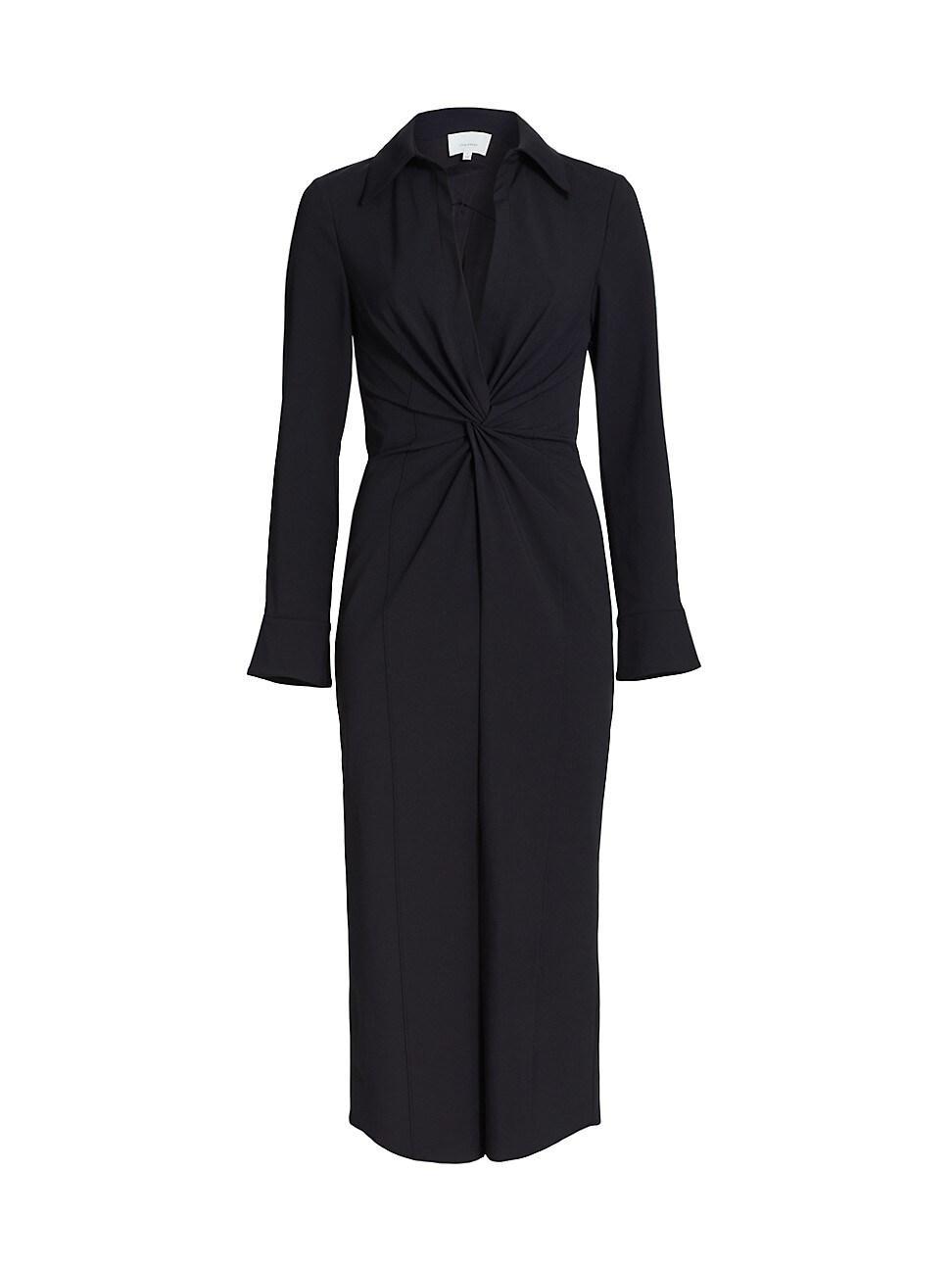 Mckenna Collared Midi Dress In Black Product Image