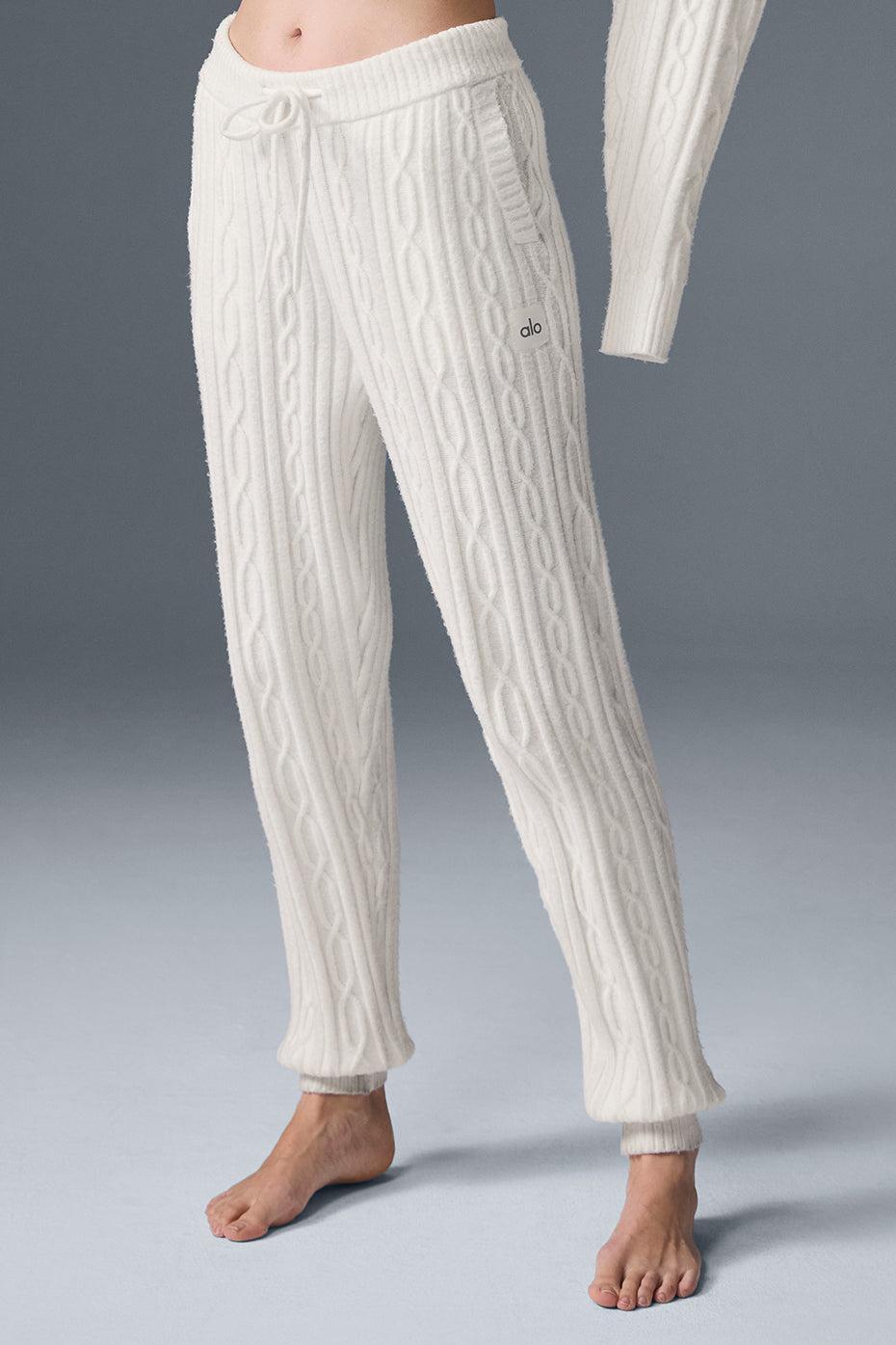 Cable Knit Winter Bliss Pant - Ivory Female Product Image