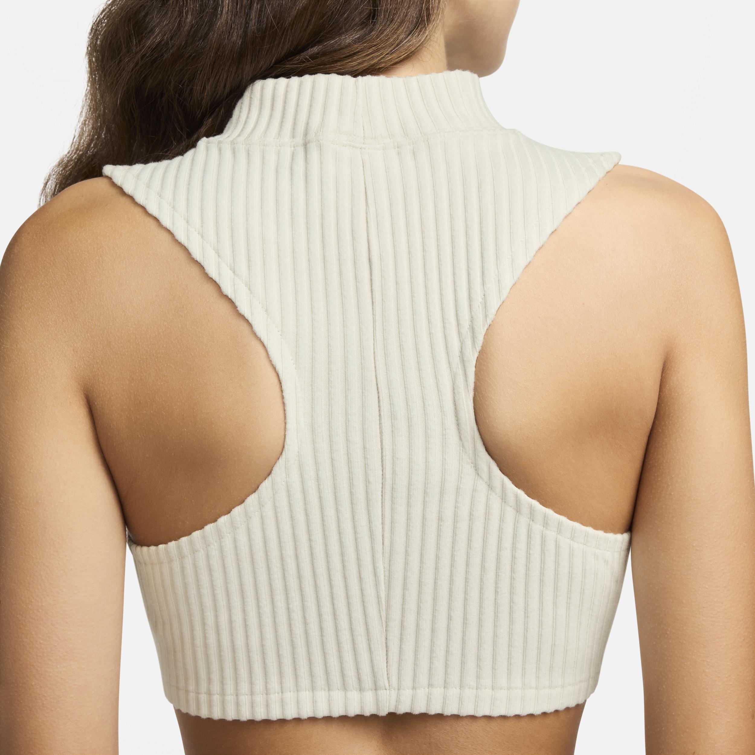 Women's Nike Sportswear Chill Knit Tight Mock-Neck Ribbed Cropped Tank Top Product Image