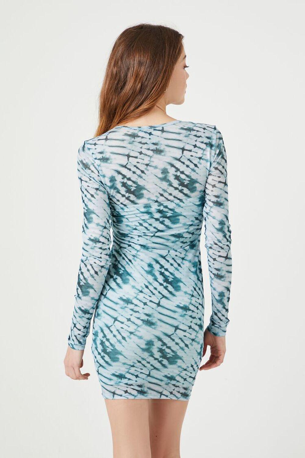 Mesh Tie-Dye Bodycon Mini Dress | Forever 21 Product Image