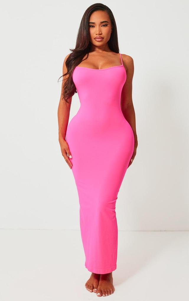 Shape Hot Pink Stretch Seamless Strappy Maxi Dress Product Image