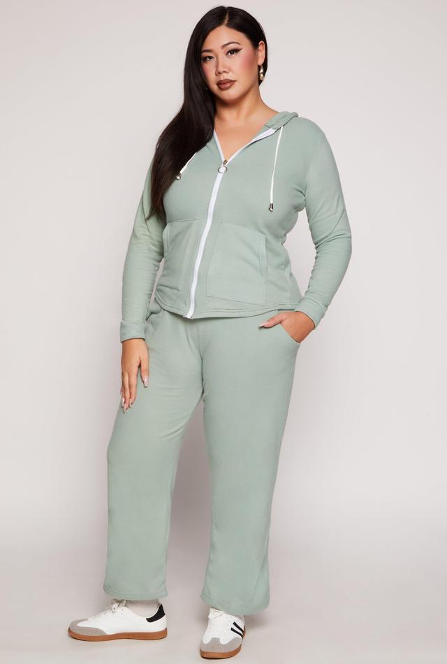 Womens Plus Size Fleece Straight Leg Sweatpants Product Image