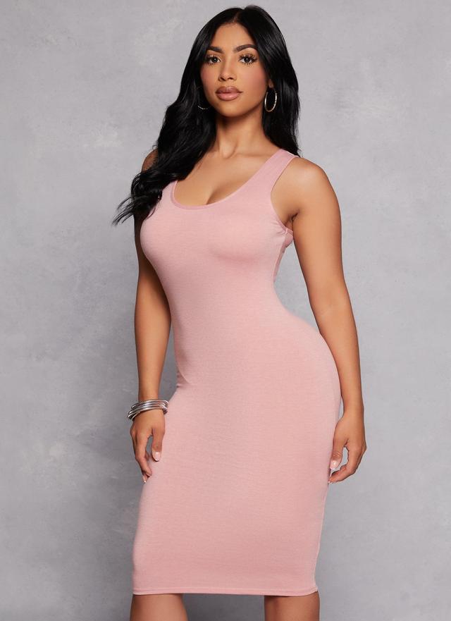 Womens Scoop Neck Midi Tank Dress Product Image