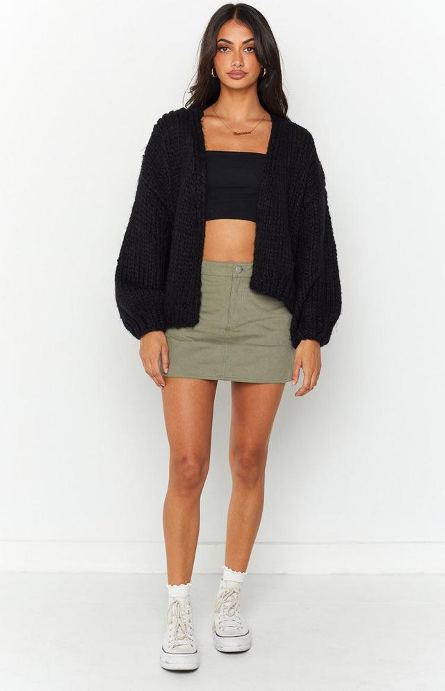 Bad Habits Black Knit Cardigan Product Image