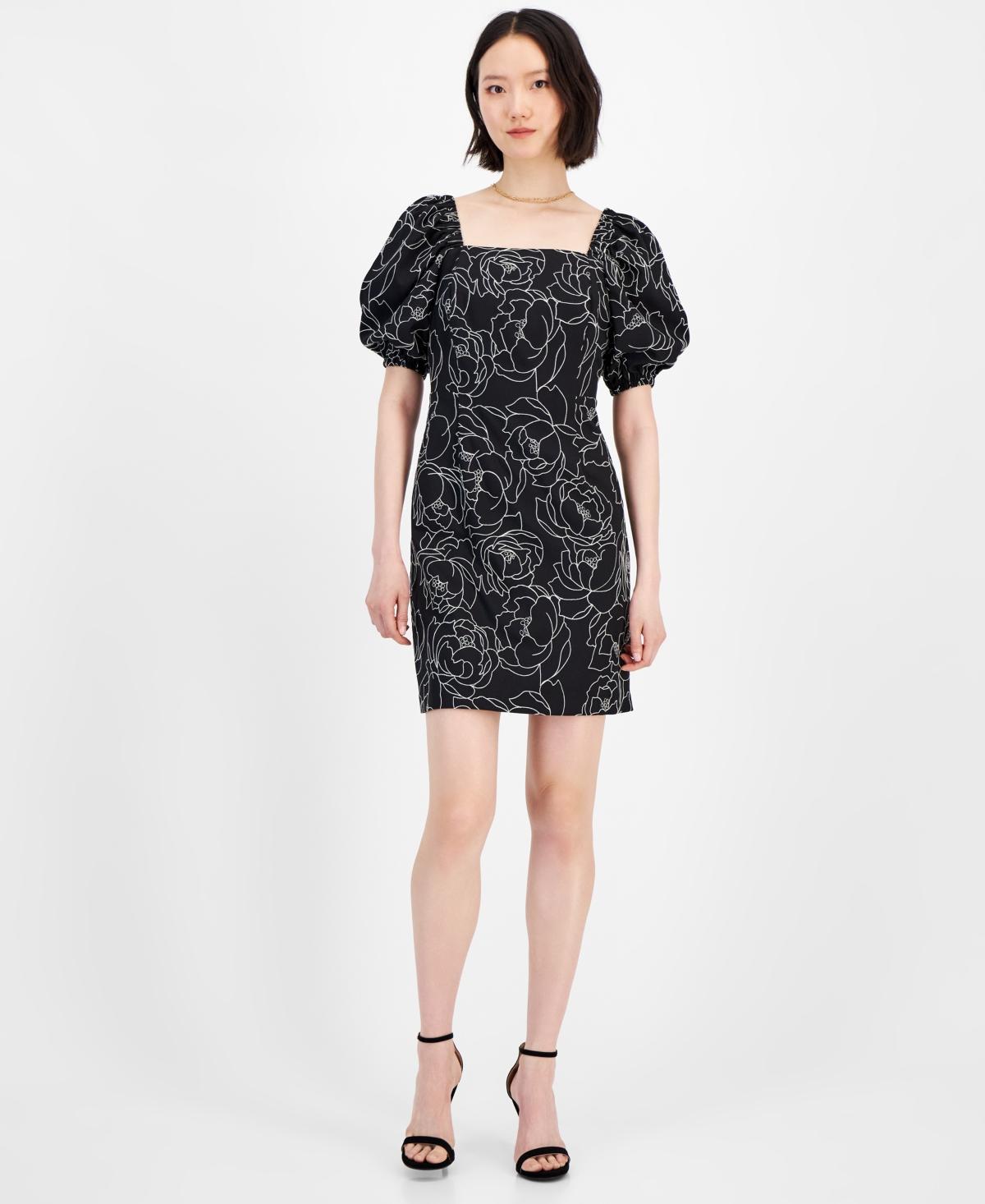 Women's Floral-Embroidered Shift Dress Product Image