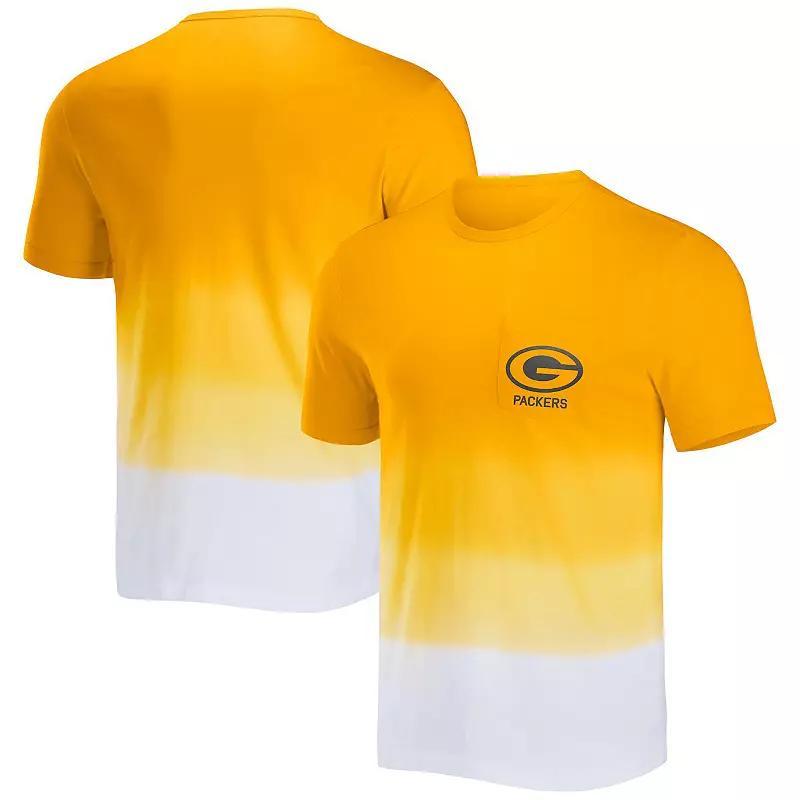 Mens Nfl x Darius Rucker Collection by Fanatics Gold Los Angeles Chargers Dip Dye Pocket T-shirt - Gold Product Image