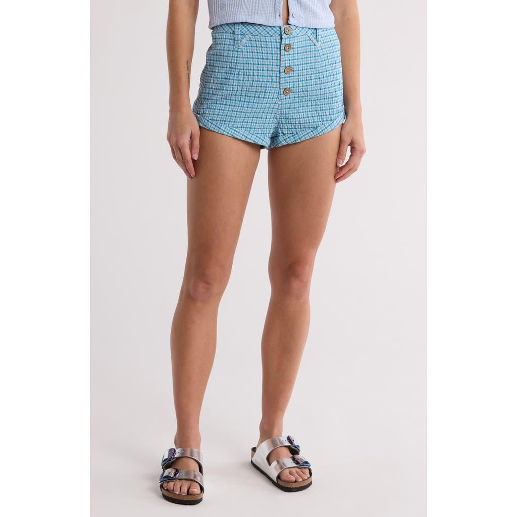 FREE PEOPLE X Revolve Checked Out Plaid Brief In Blue Combo Product Image