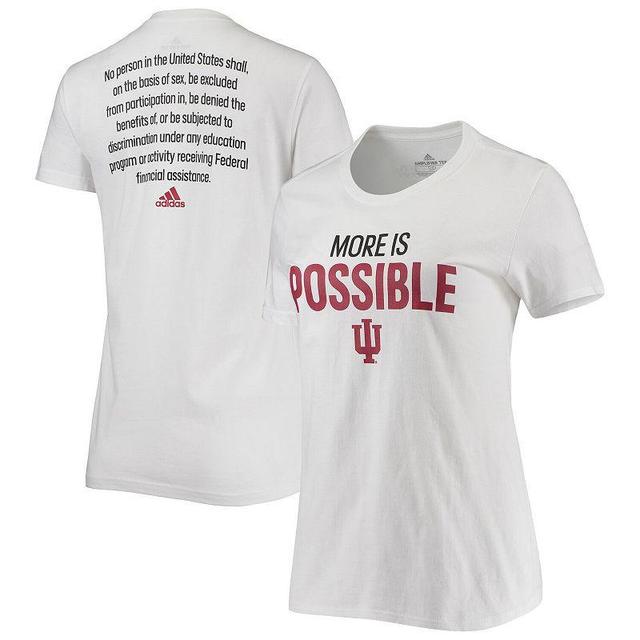 Womens adidas Indiana Hoosiers More Is Possible T-Shirt Product Image