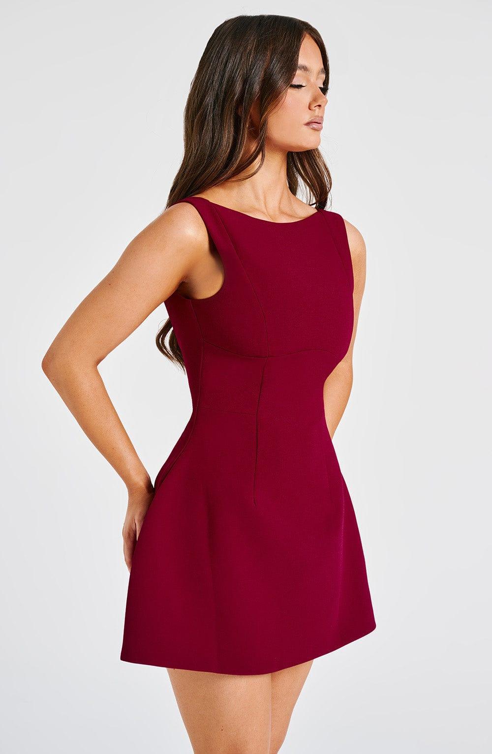 Alana Mini Dress - Wine Product Image