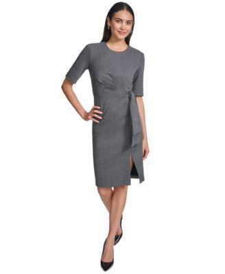 Calvin Klein Womens Tie-Front Sheath Dress product image