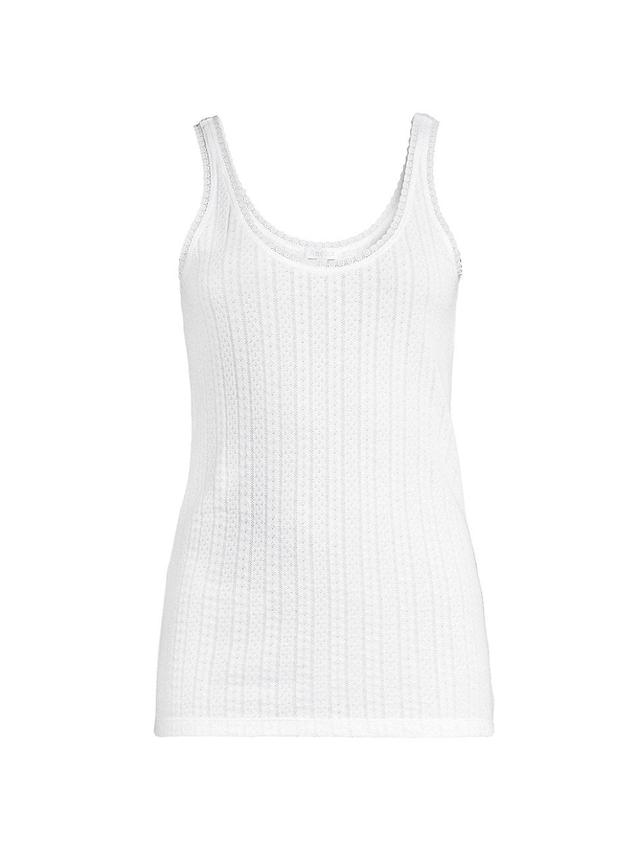 Womens Amelie Pointelle Tank Top Product Image