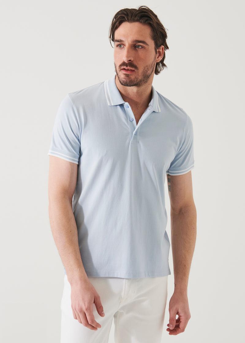 Patrick Assaraf Iconic Tipped Buttoned Polo Male Product Image