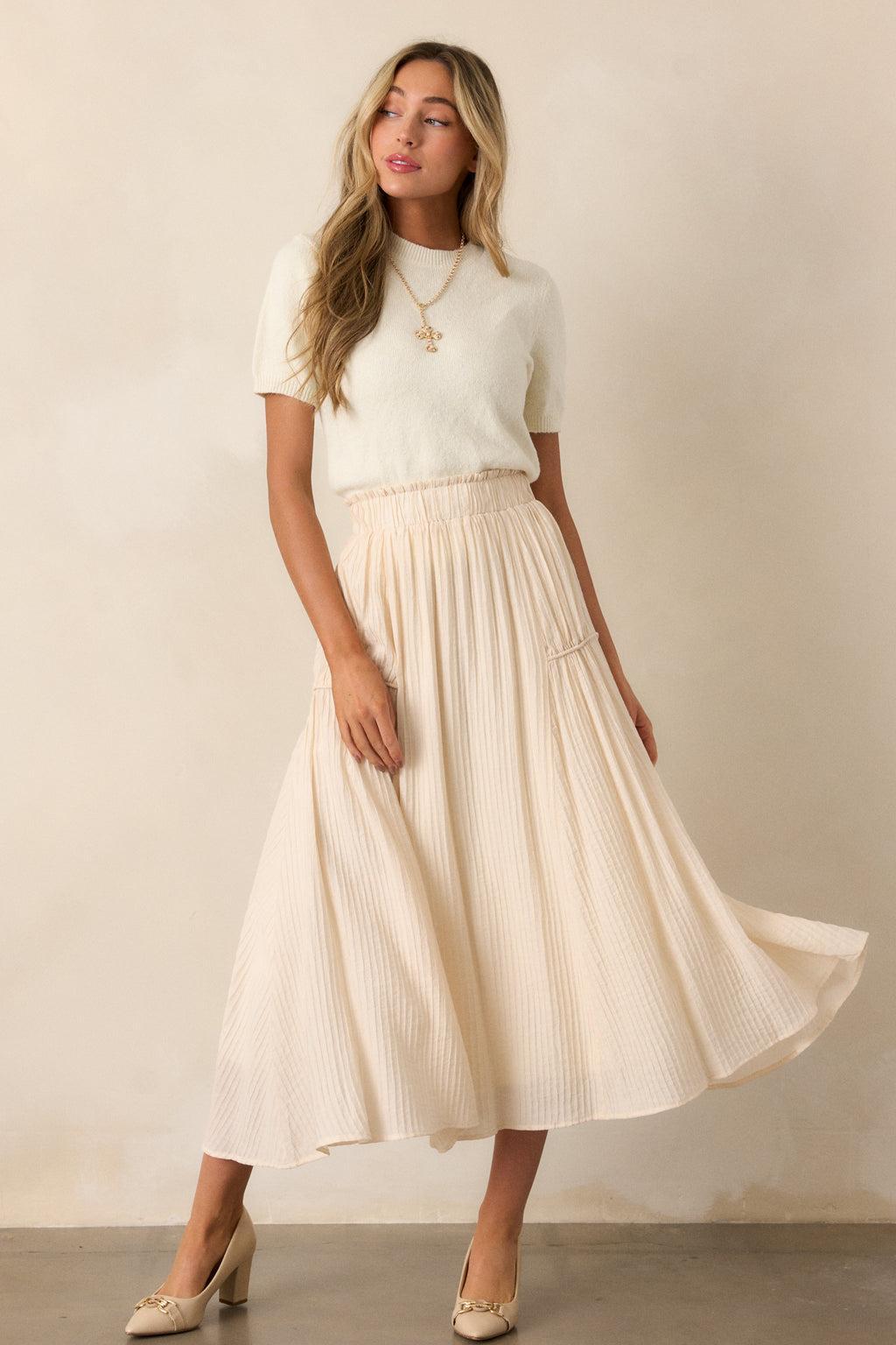 Infinite Allure Beige Maxi Skirt product image